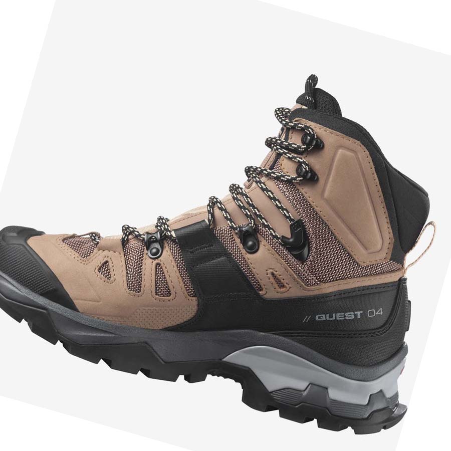 Salomon WoQUEST 4 GORE-TEX Vandringsskor Dam Bruna | SE844QMA