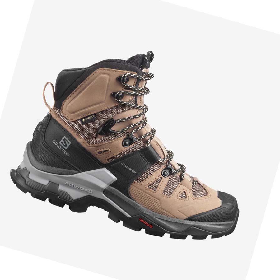 Salomon WoQUEST 4 GORE-TEX Vandringsskor Dam Bruna | SE844QMA