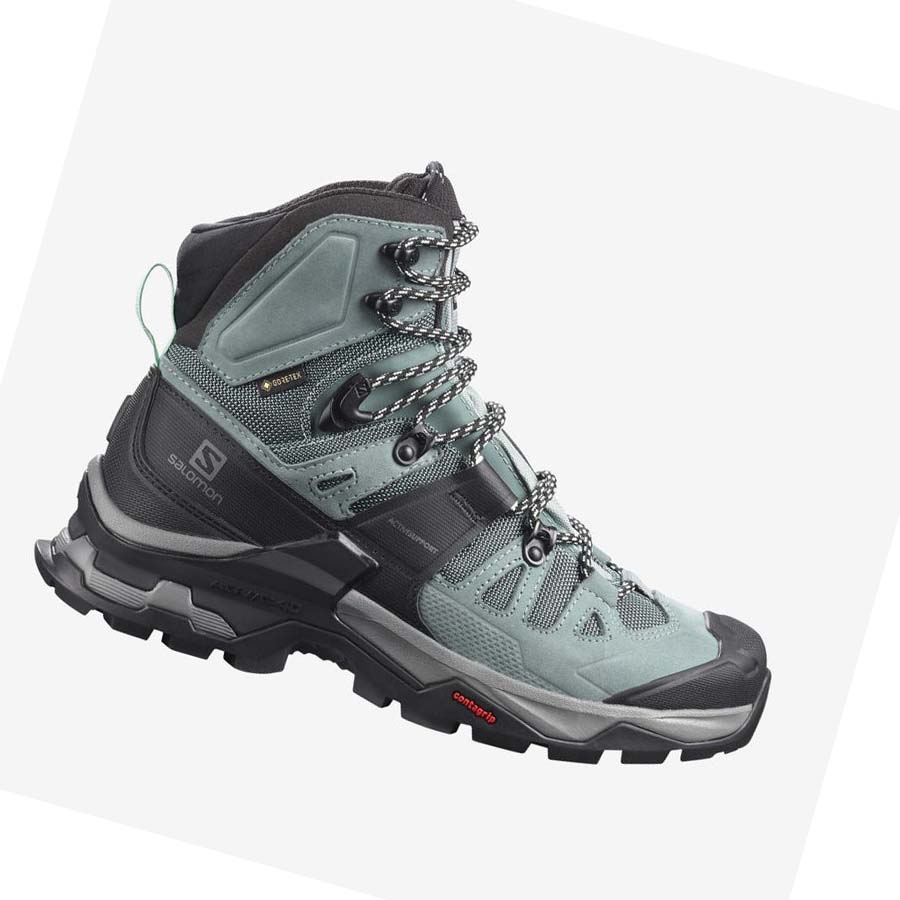 Salomon WoQUEST 4 GORE-TEX Vandringsskor Dam Blå | SE845MQZ