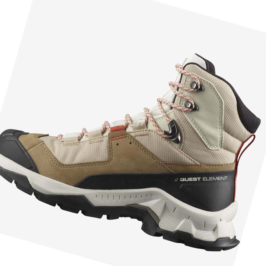 Salomon WoQUEST ELEMENT GORE-TEX Vandringsskor Dam Bruna | SE843WNB