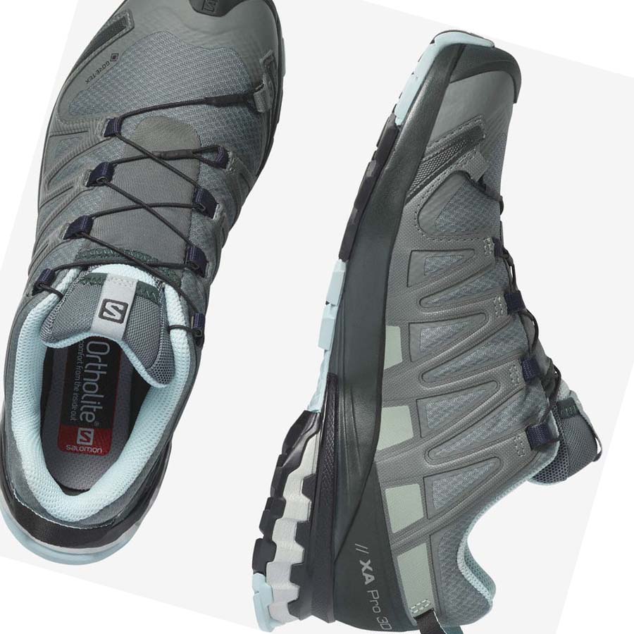 Salomon WoXA PRO 3D v8 GORE-TEX Vandringsskor Dam Gröna | SE798XYU