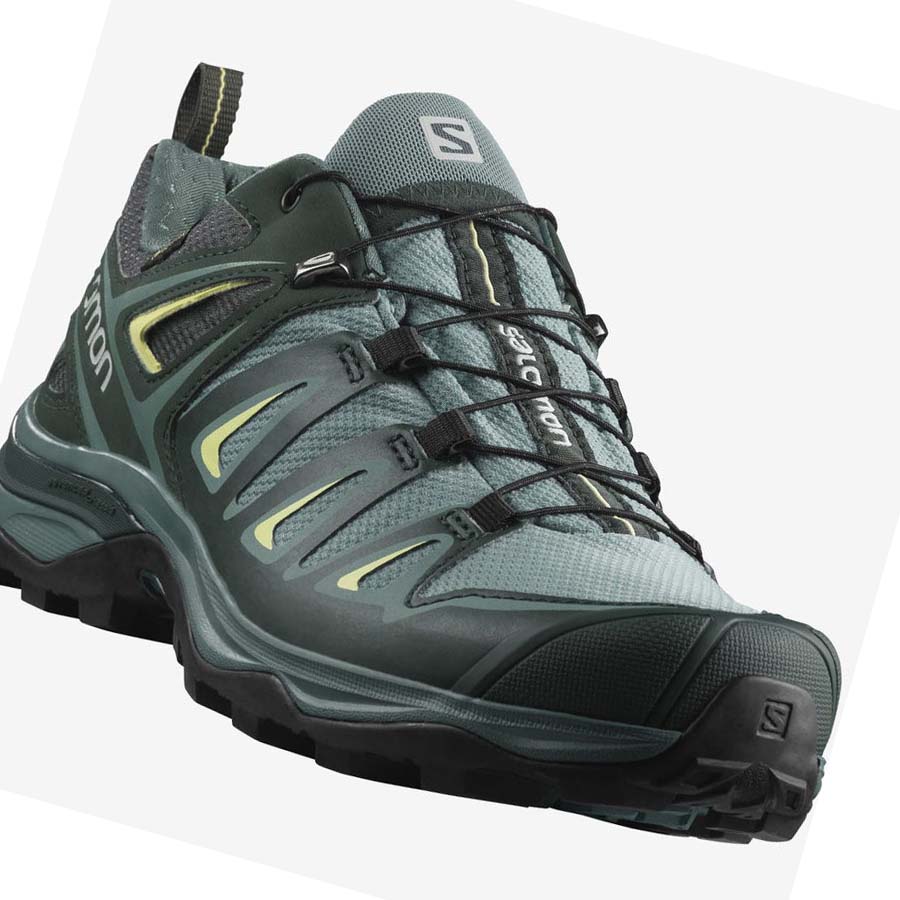 Salomon WoX ULTRA 3 GORE-TEX Vandringsskor Dam Gröna | SE794NWY