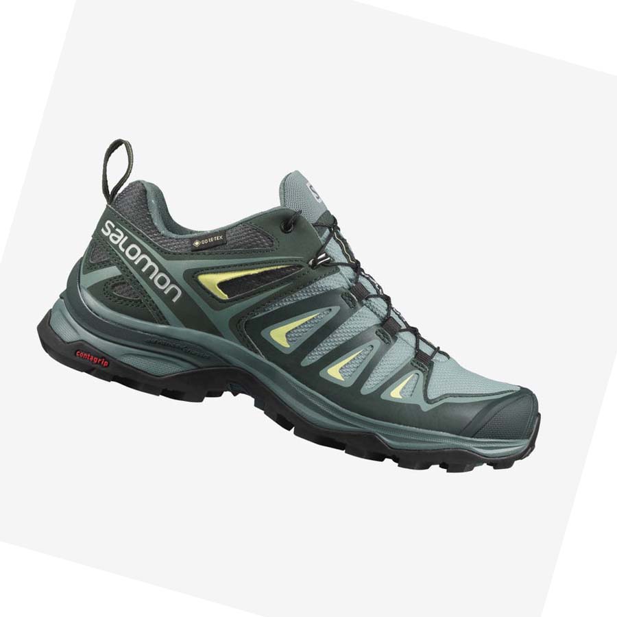 Salomon WoX ULTRA 3 GORE-TEX Vandringsskor Dam Gröna | SE794NWY