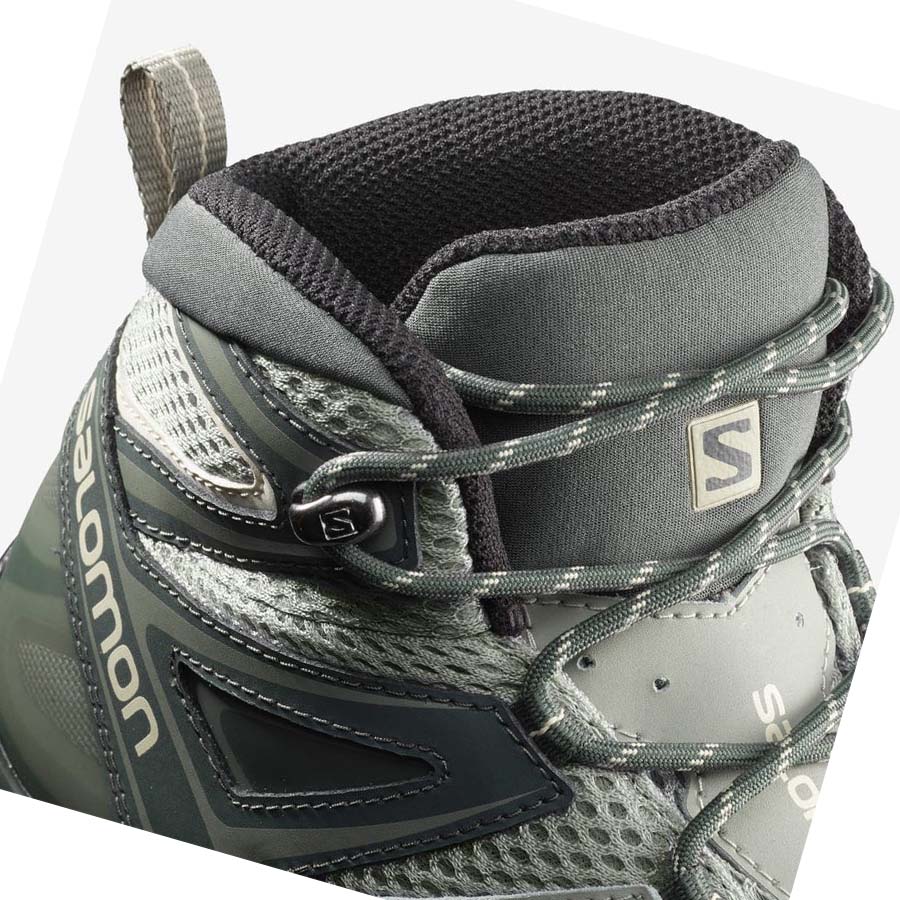 Salomon WoX ULTRA MID 3 AERO Vandringsskor Dam Grå Bruna | SE795BEX