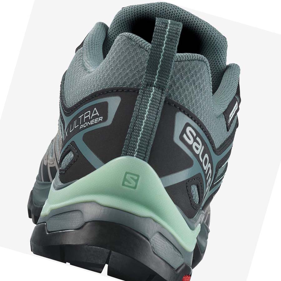 Salomon WoX ULTRA PIONEER CLIMASALOMON™ WATERPROOF Vandringsskor Dam Gröna | SE832DFM