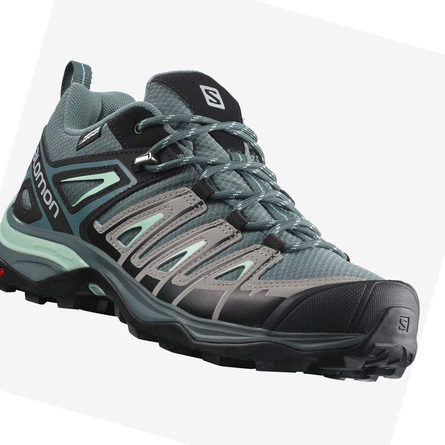 Salomon WoX ULTRA PIONEER CLIMASALOMON™ WATERPROOF Vandringsskor Dam Gröna | SE832DFM