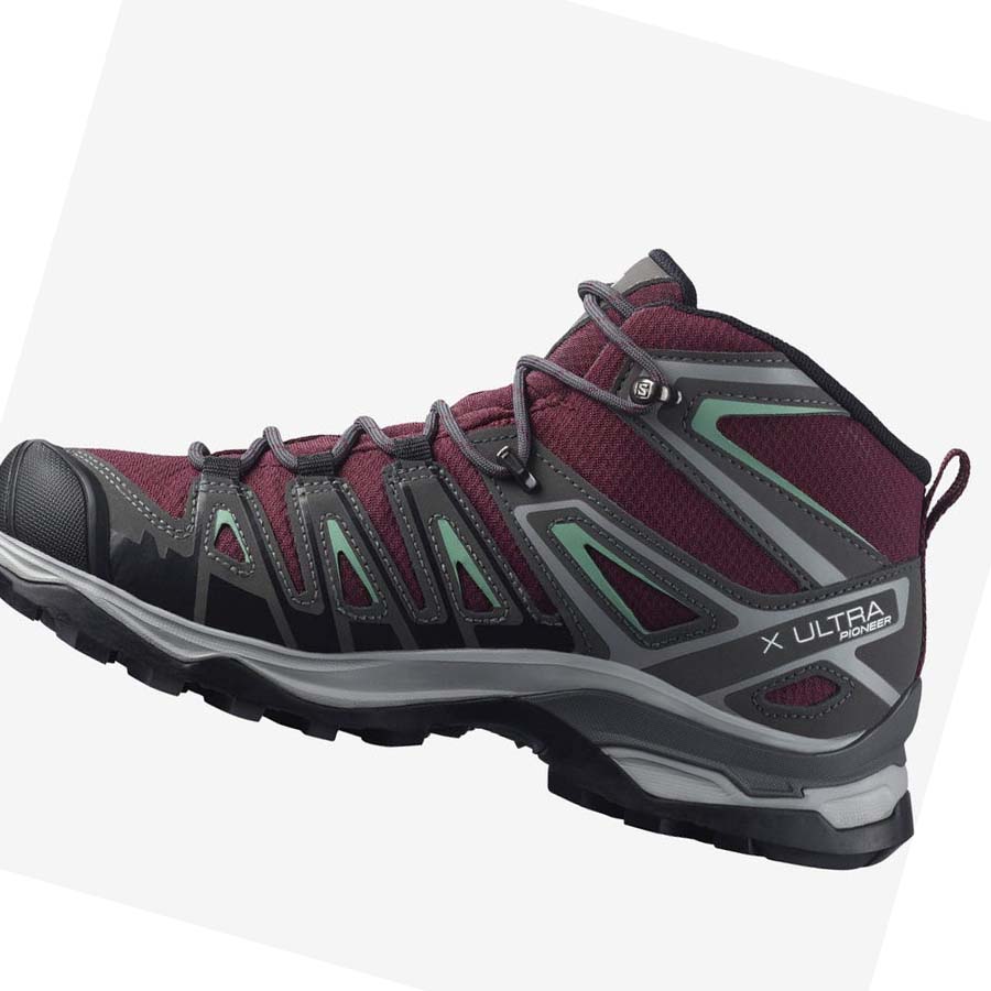 Salomon WoX ULTRA PIONEER MID CLIMASALOMON™ WATERPROOF Vandringsskor Dam Röda | SE833SGL