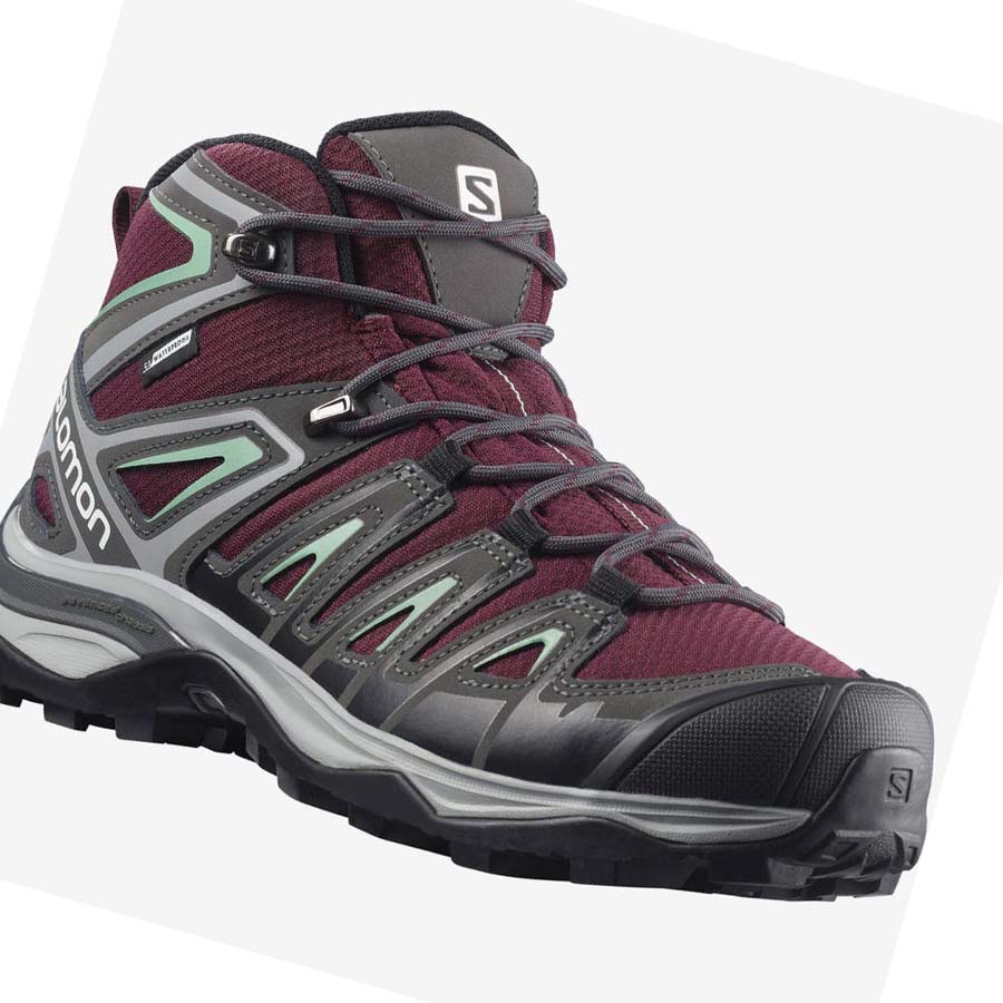 Salomon WoX ULTRA PIONEER MID CLIMASALOMON™ WATERPROOF Vandringsskor Dam Röda | SE833SGL