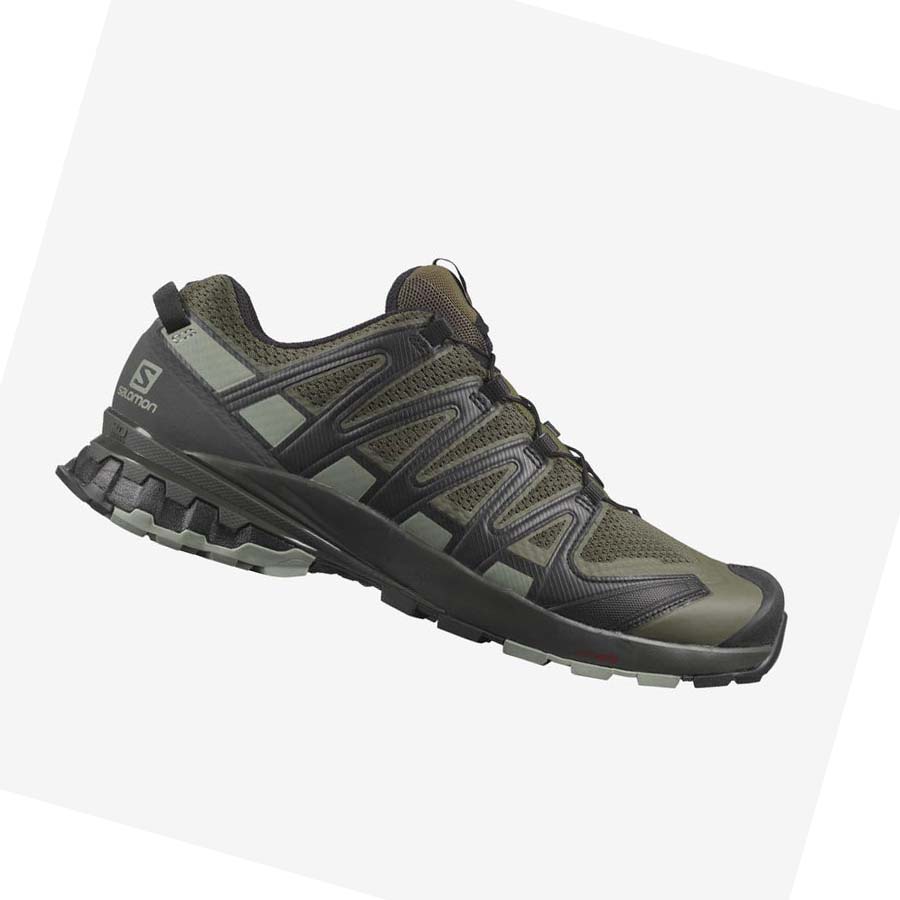 Salomon XA PRO 3D V8 WIDE Vandringsskor Herr Svarta Olivgröna | SE11WNB