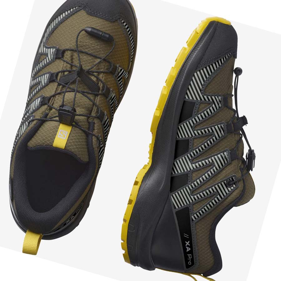 Salomon XA PRO V8 CLIMASALOMON™ WATERPROOF Trail löparskor Barn Olivgröna | SE1604KOR