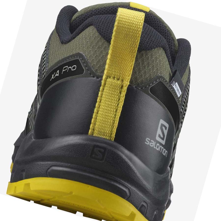 Salomon XA PRO V8 CLIMASALOMON™ WATERPROOF Trail löparskor Barn Olivgröna | SE1604KOR