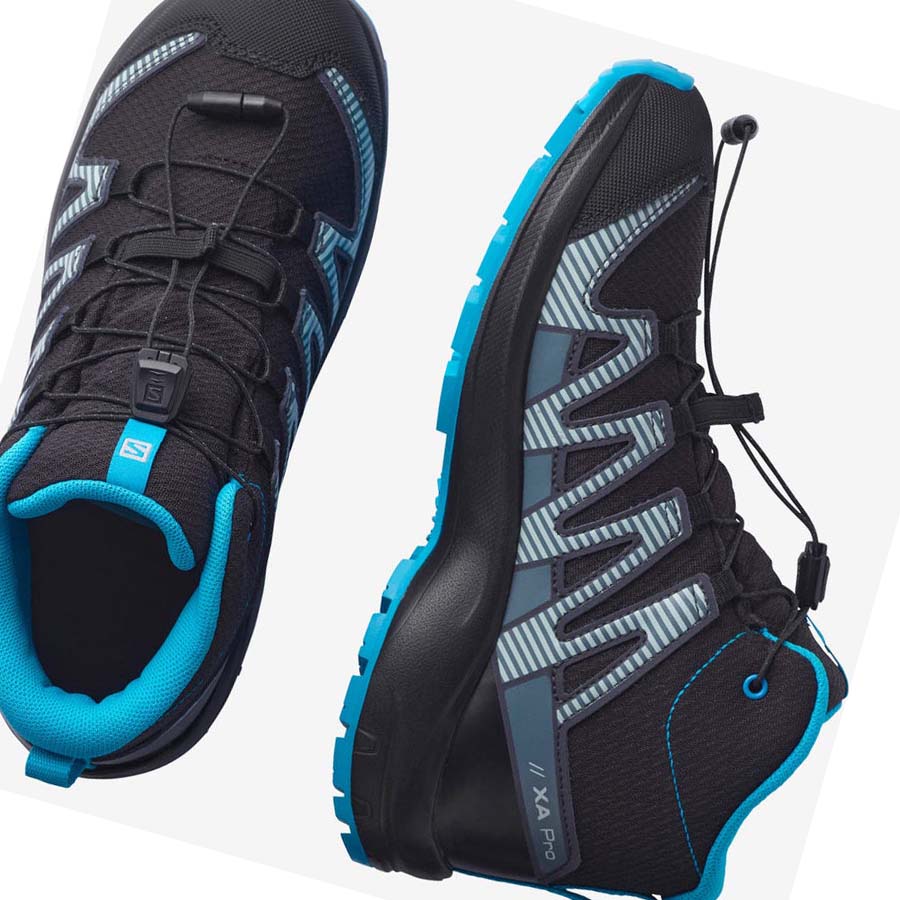 Salomon XA PRO V8 MID CLIMASALOMON™ WATERPROOF Vandringsskor Barn Svarta | SE1584BEX