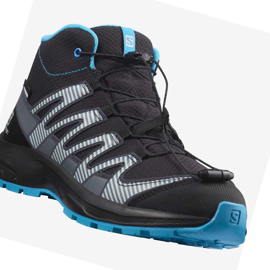 Salomon XA PRO V8 MID CLIMASALOMON™ WATERPROOF Vandringsskor Barn Svarta | SE1584BEX