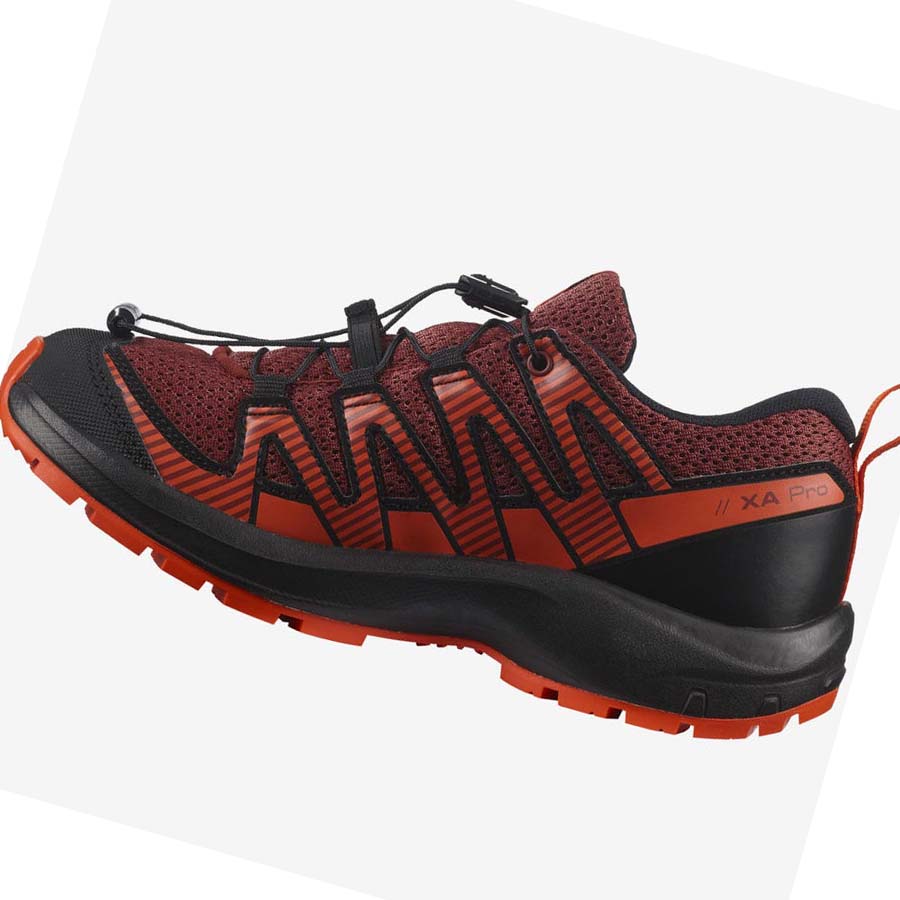 Salomon XA PRO V8 Vandringsskor Barn Svarta Röda | SE1581XYU