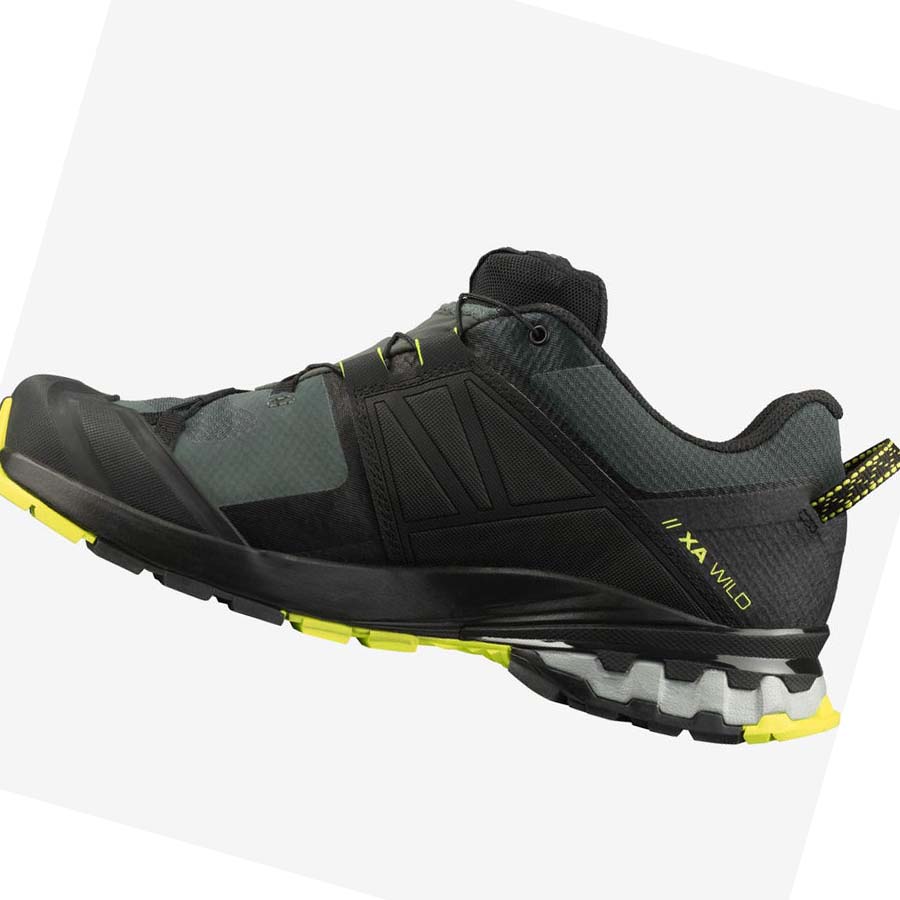 Salomon XA WILD GORE-TEX Trail löparskor Herr Svarta Olivgröna | SE125KOR