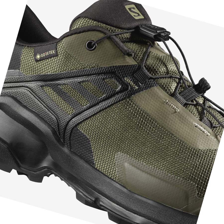 Salomon X RAISE GORE-TEX Vandringsskor Herr Svarta Olivgröna | SE24GSO