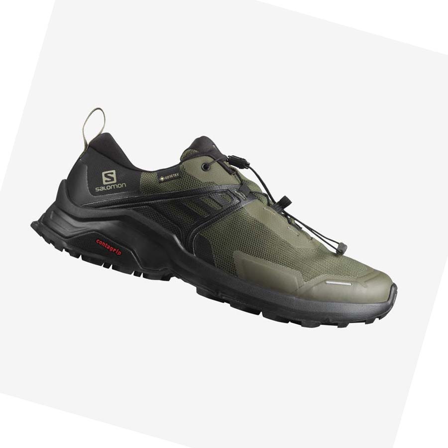 Salomon X RAISE GORE-TEX Vandringsskor Herr Svarta Olivgröna | SE24GSO