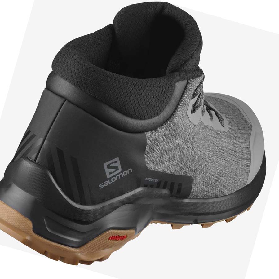 Salomon X REVEAL CHUKKA CLIMASALOMON™ WATERPROOF Vinterkängor Herr Grå | SE248NWY