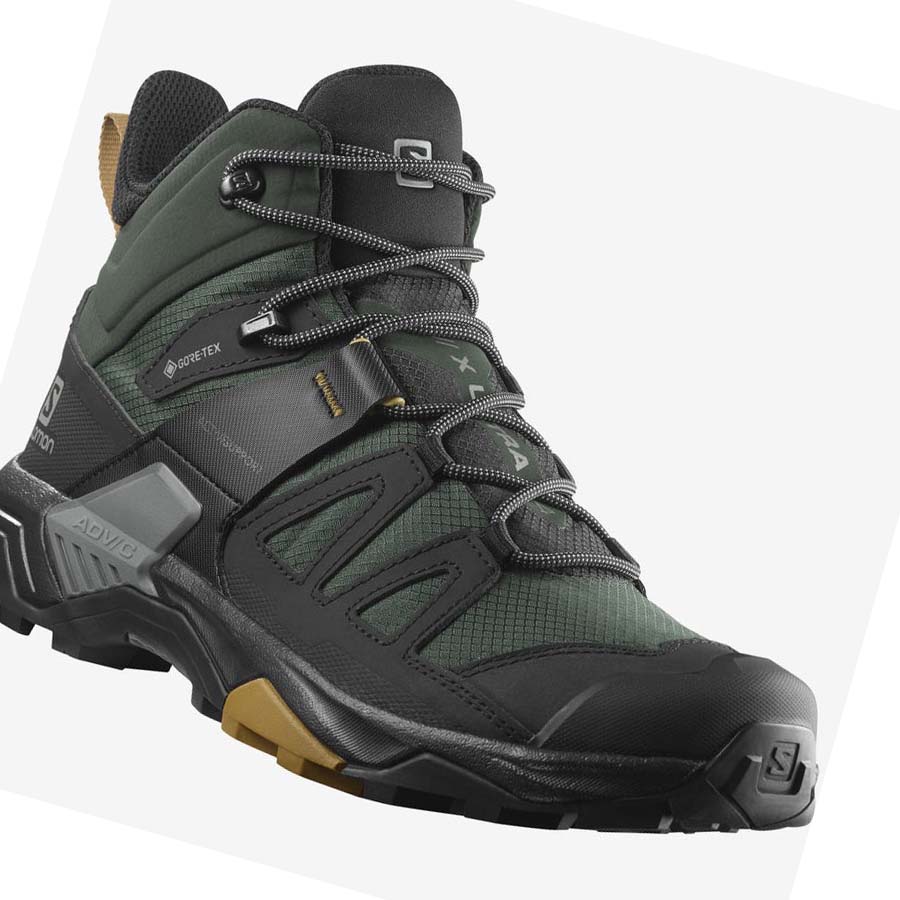 Salomon X ULTRA 4 MID GORE-TEX Vandringsskor Herr Gröna Svarta | SE84UZG