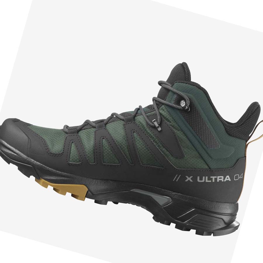 Salomon X ULTRA 4 MID GORE-TEX Vandringsskor Herr Gröna Svarta | SE84UZG