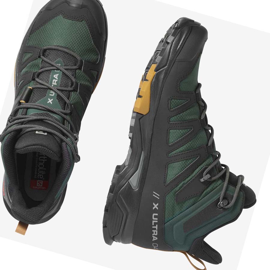 Salomon X ULTRA 4 MID GORE-TEX Vandringsskor Herr Gröna Svarta | SE84UZG