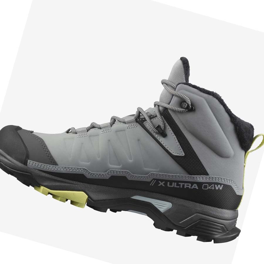 Salomon X ULTRA 4 MID WINTER THINSULATE™ CLIMASALOMON™ WATERPROOF Vinterkängor Dam Grå | SE1016AHK