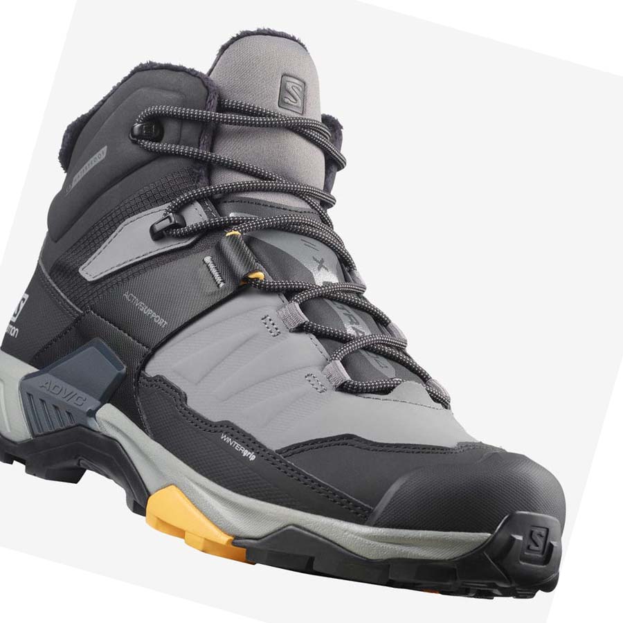 Salomon X ULTRA 4 MID WINTER THINSULATE™ CLIMASALOMON™ WATERPROOF Vinterkängor Herr Svarta Grå | SE250VRW