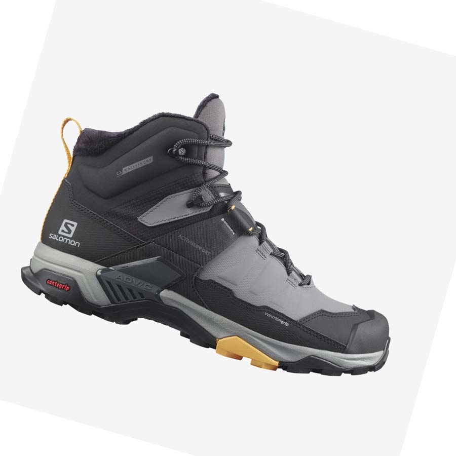 Salomon X ULTRA 4 MID WINTER THINSULATE™ CLIMASALOMON™ WATERPROOF Vinterkängor Herr Svarta Grå | SE250VRW