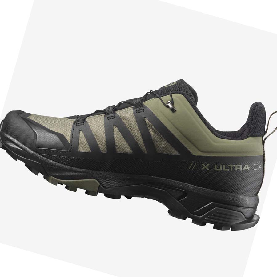 Salomon X ULTRA 4 WIDE GORE-TEX Vandringsskor Herr Olivgröna Svarta | SE74JPQ