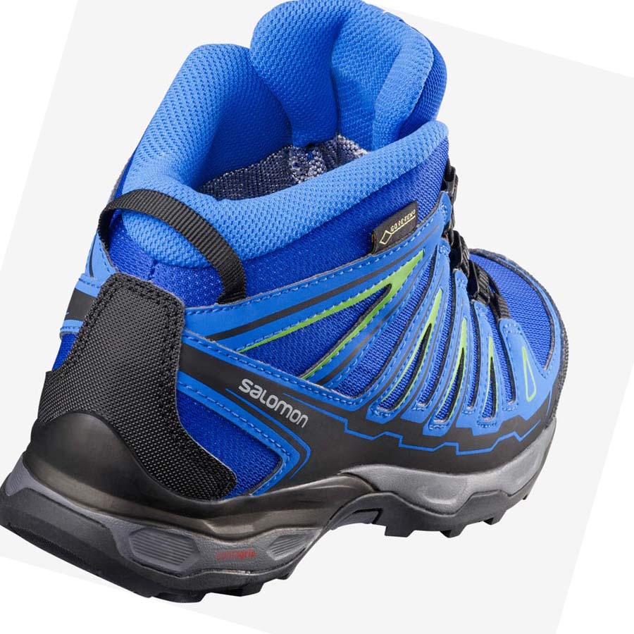 Salomon X-ULTRA MID GORE-TEX GTX J Vandringsskor Barn Blå | SE1592YXF