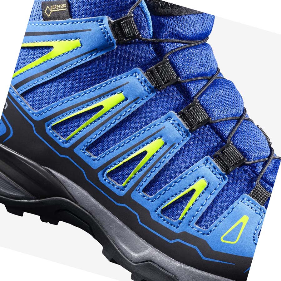 Salomon X-ULTRA MID GORE-TEX GTX J Vandringsskor Barn Blå | SE1592YXF