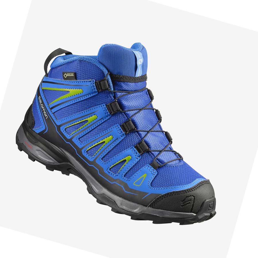 Salomon X-ULTRA MID GORE-TEX GTX J Vandringsskor Barn Blå | SE1592YXF