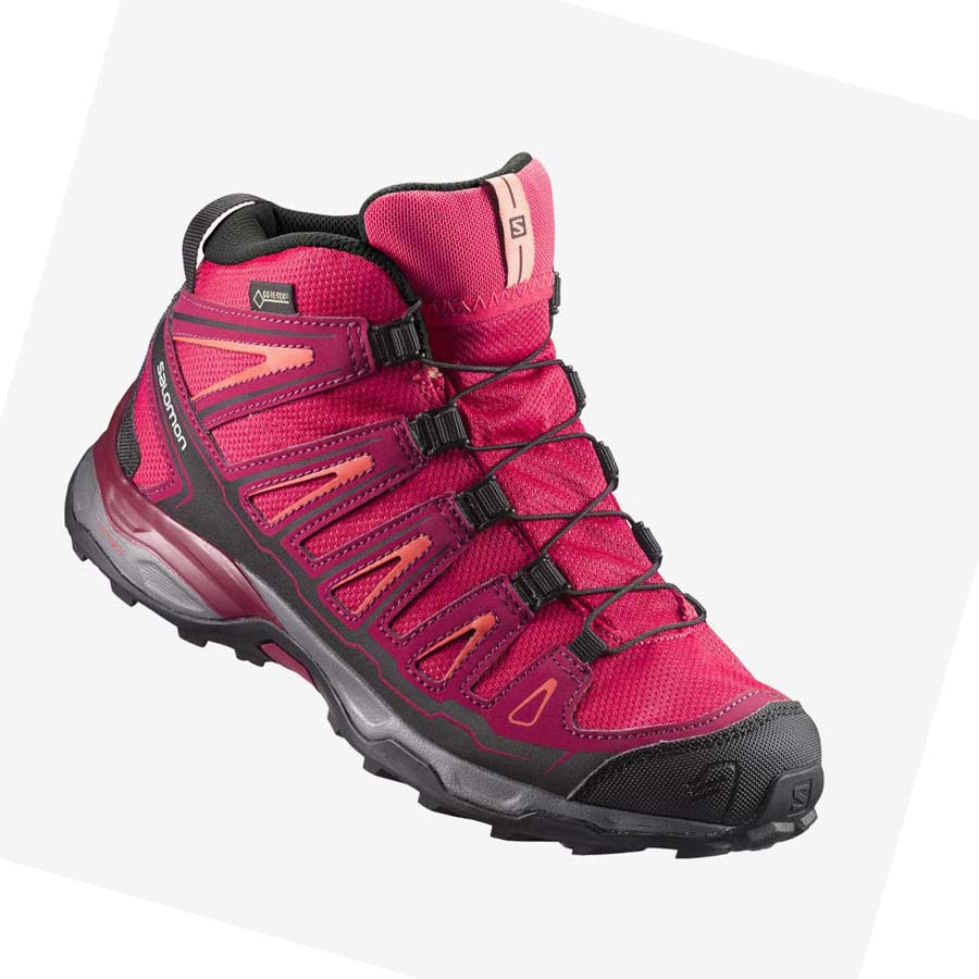 Salomon X-ULTRA MID GORE-TEX GTX J Vandringsskor Barn Röda | SE1593UZG