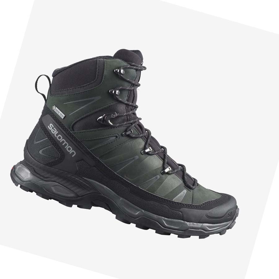 Salomon X ULTRA TREK GORE-TEX Vandringsskor Herr Grå Svarta Gröna | SE51FDN