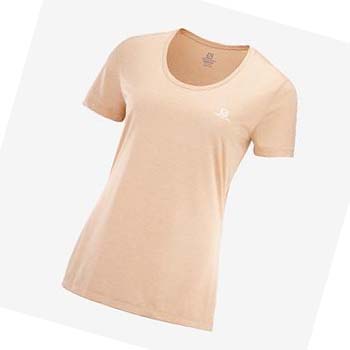 Salomon AGILE T-shirt Dam Beige | SE1071ILH