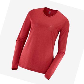 Salomon AGILE T-shirt Dam Röda | SE1064GSO