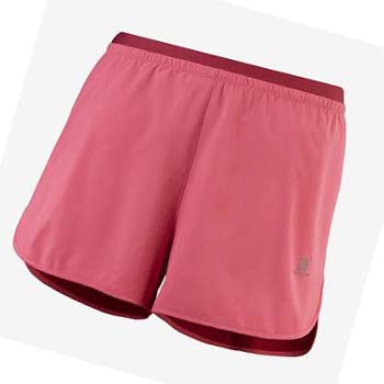 Salomon CROSS 3'' Shorts Dam Röda | SE1277PJJ