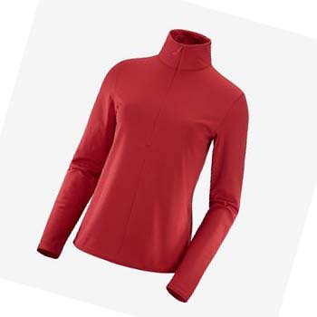 Salomon ESSENTIAL LIGHTWARM Hoodie Dam Röda | SE1103WNB