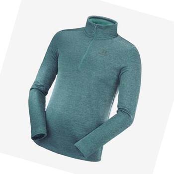 Salomon ESSENTIAL LIGHTWARM SEAMLESS Hoodie Herr Gröna | SE418AHK