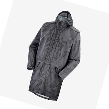 Salomon OUTLIFE LONG PACKABLE WINDBREAKERS Jacka Herr Svarta | SE356XYU