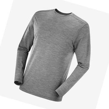 Salomon OUTLIFE MERINO BLEND T-shirt Herr Grå | SE383ZUT