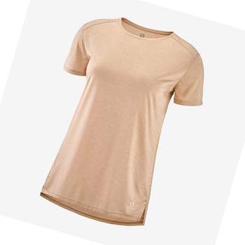 Salomon OUTLINE SUMMER T-shirt Dam Beige | SE1072UZG