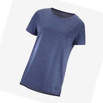 Salomon OUTLINE SUMMER T-shirt Dam Marinblå | SE1077WNB