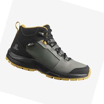 Salomon OUTWARD CLIMASALOMON™ WATERPROOF Vandringsskor Barn Olivgröna | SE1585NWY