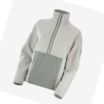 Salomon SNOWSHELTER TEDDY Hoodie Dam Gröna | SE1117FDN