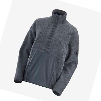 Salomon SNOWSHELTER TEDDY Hoodie Dam Svarta | SE1118DFM