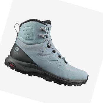 Salomon WoOUTBLAST THINSULATE™ CLIMASALOMON™ WATERPROOF Vandringsskor Dam Blå | SE779FDN