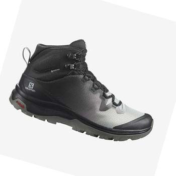 Salomon WoVAYA MID GORE-TEX Vandringsskor Dam Svarta Vita | SE825ZUT