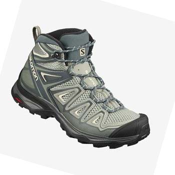 Salomon WoX ULTRA MID 3 AERO Vandringsskor Dam Grå Bruna | SE795BEX